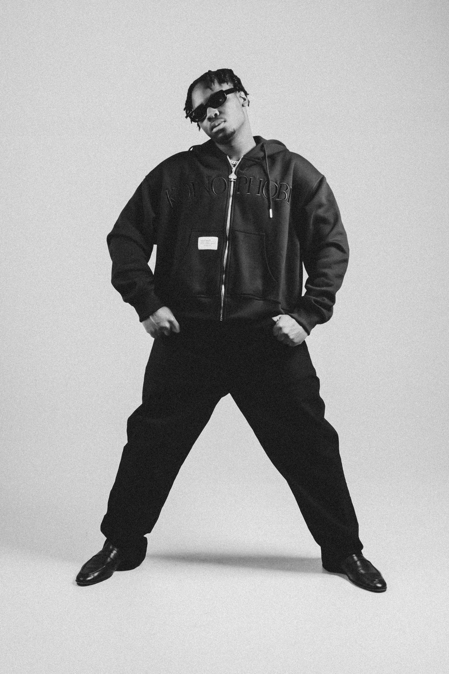 'KOINOPHOBIA' ZIP-UP HOODIE